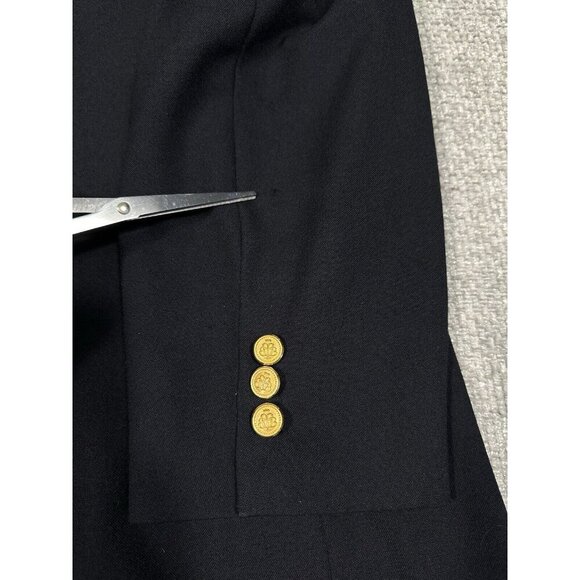 Vtg Brooks Brothers Blazer Mens‎ 43 Blue Brooksease Wool Gold Buttons Flaw - Picture 16 of 16